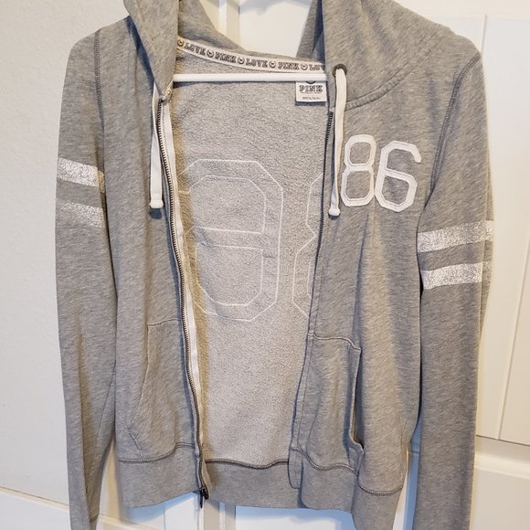 Pink Victoria's Secret Zip Up Hoodie - Picture 2 of 3